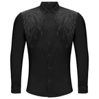 Heavenly Wings Button-Up Shirt BLACK/BLACK