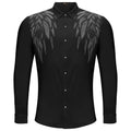 Heavenly Wings Button-Up Shirt BLACK/SILVER