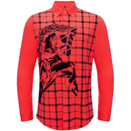 Bronco Edge Button-Up Shirt RED