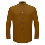 Silver Sophistication Button-Up Shirt KHAKI