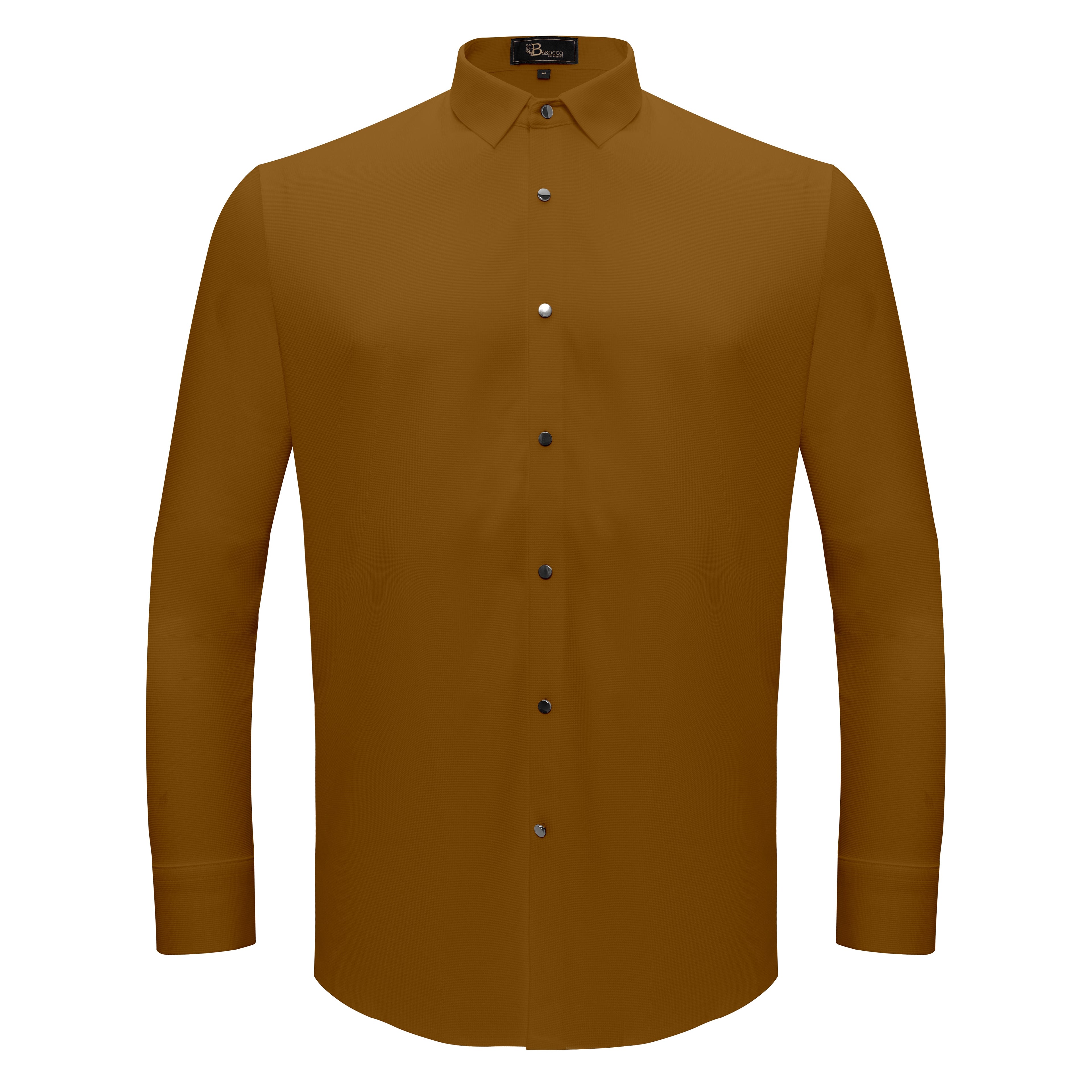 Silver Sophistication Button-Up Shirt KHAKI