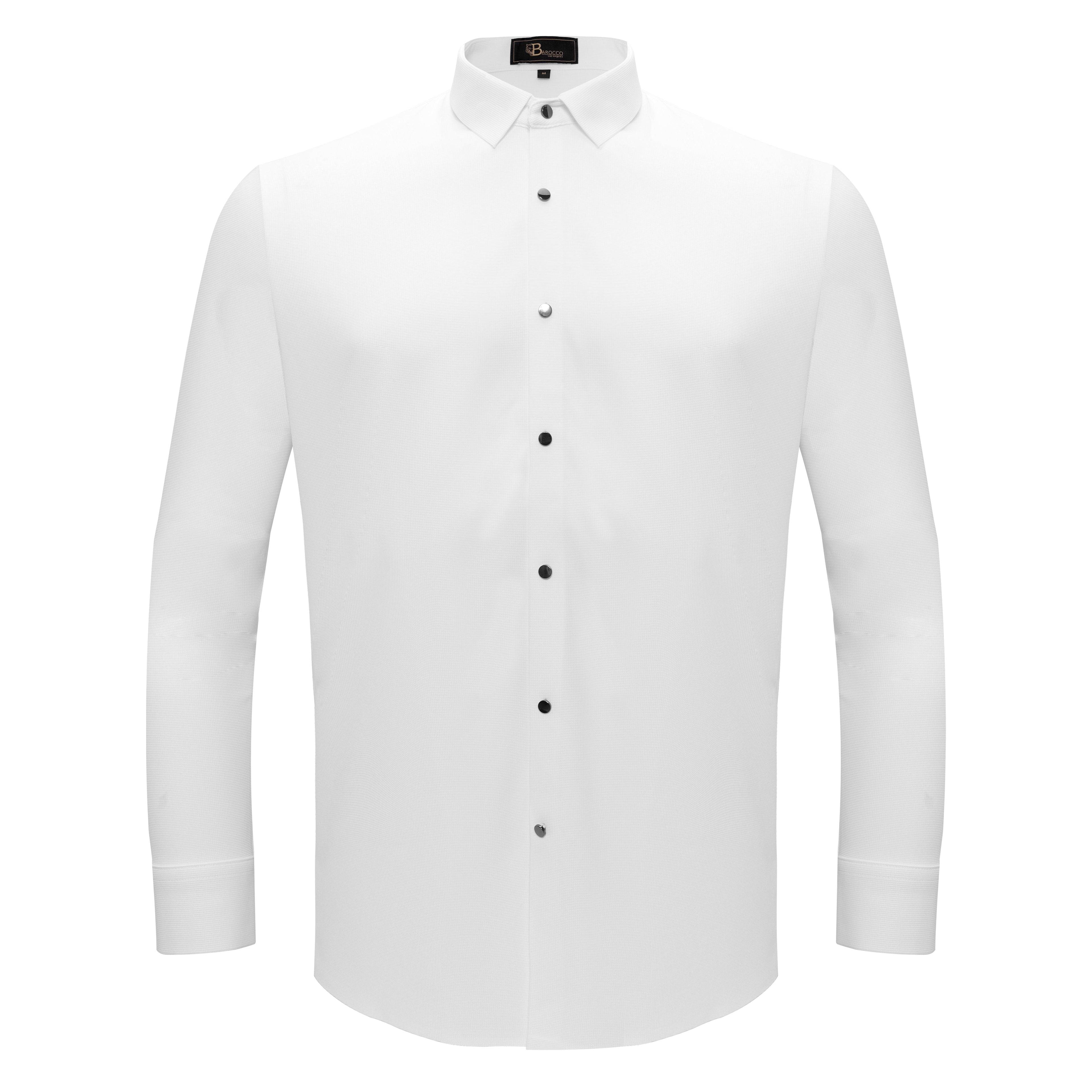 Silver Sophistication Button-Up Shirt WHITE