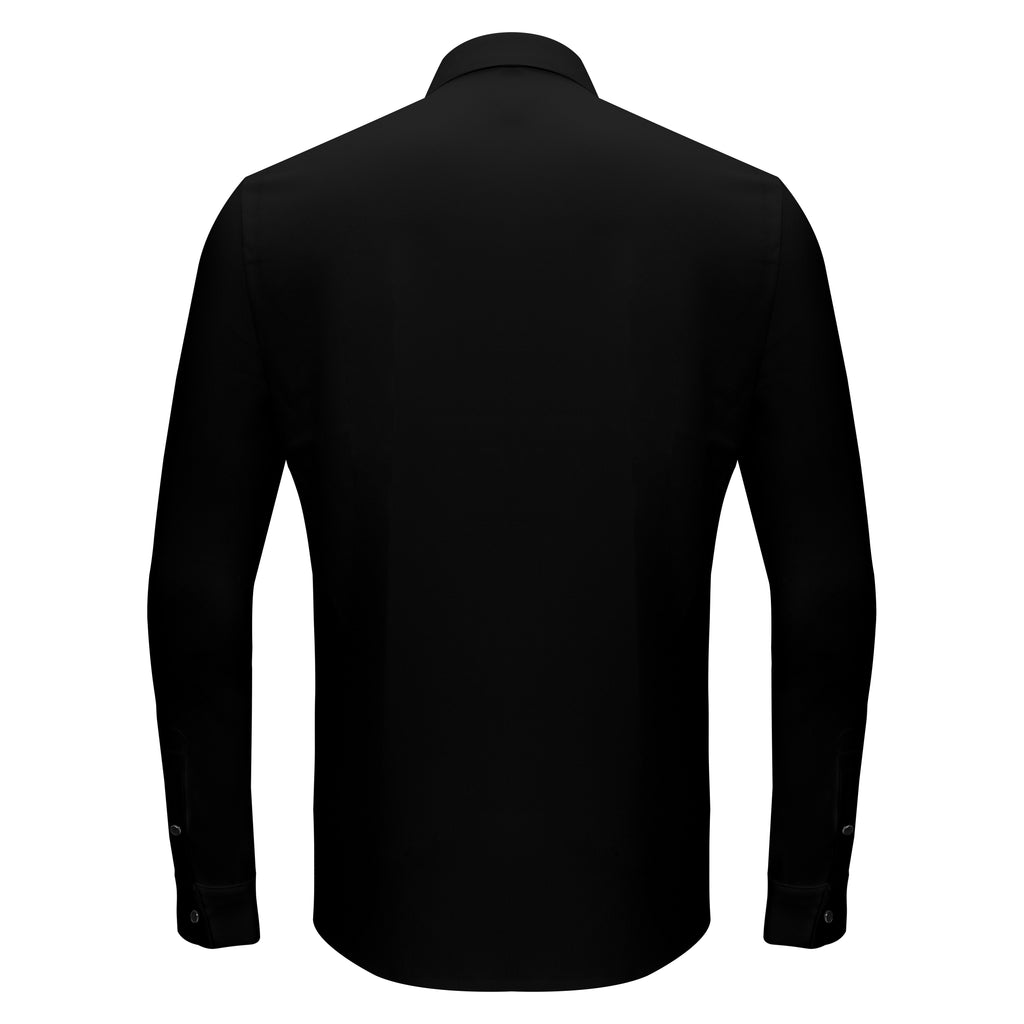 Silver Sophistication Button-Up Shirt BLACK