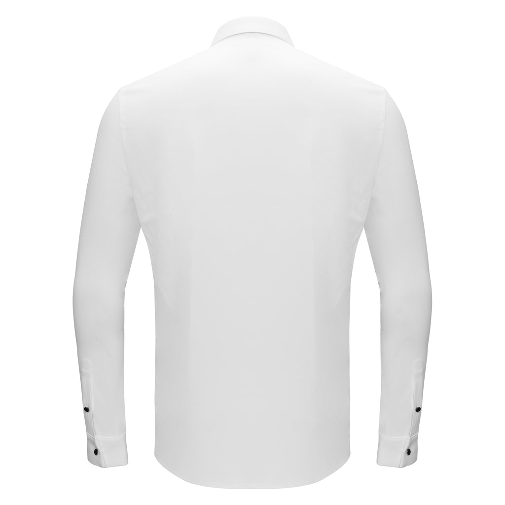 Silver Sophistication Button-Up Shirt WHITE