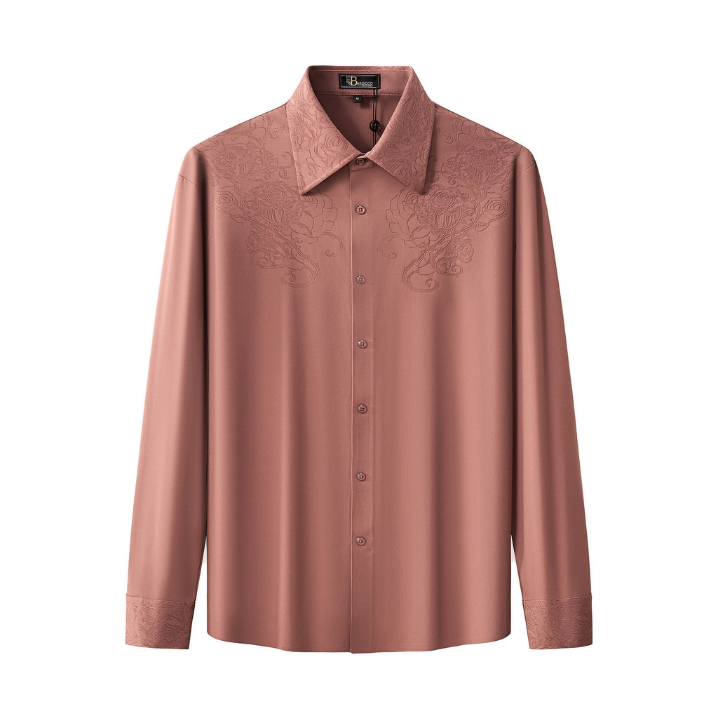 Rose Éclat Emboss Shirt DUSTY PINK