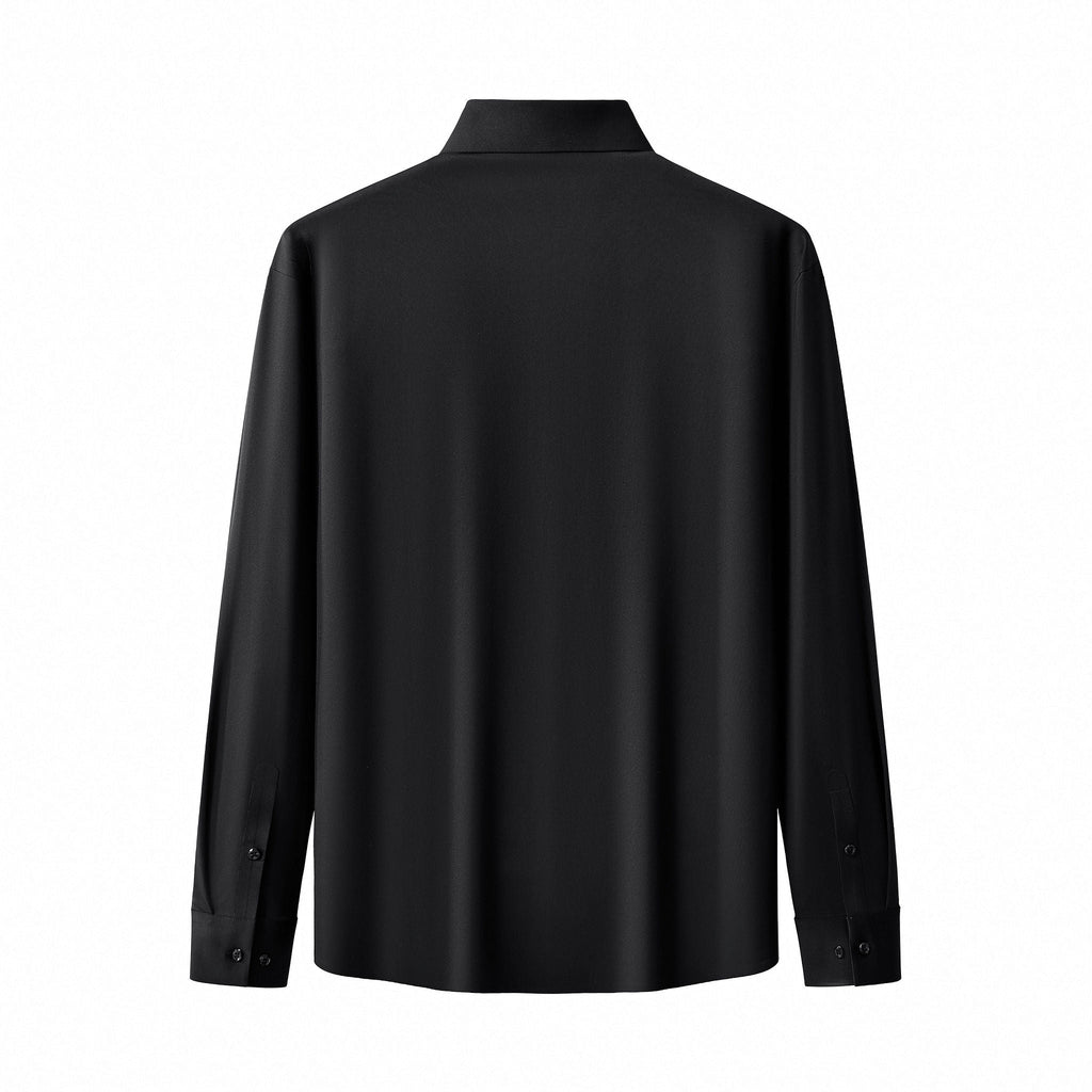 Midnight Wave Embellished LS Shirt BLACK
