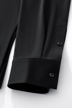 Velvet Noir Laser-Cut LS Shirt BLACK