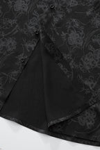 Eminence Floral Jacquard Stitchless LS Shirt BLACK