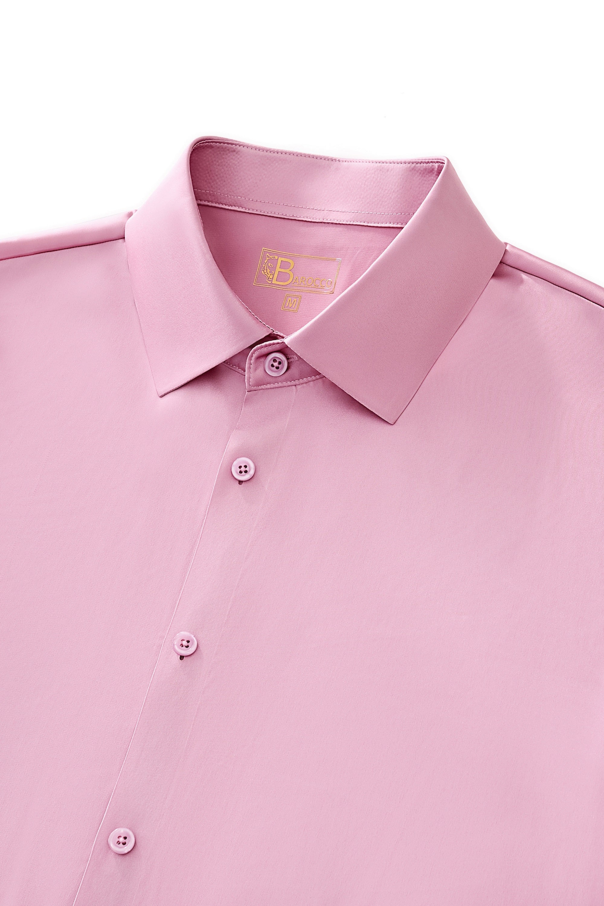 SIGNATURE SATIN STITCHLESS LS Shirt DUSTY PINK