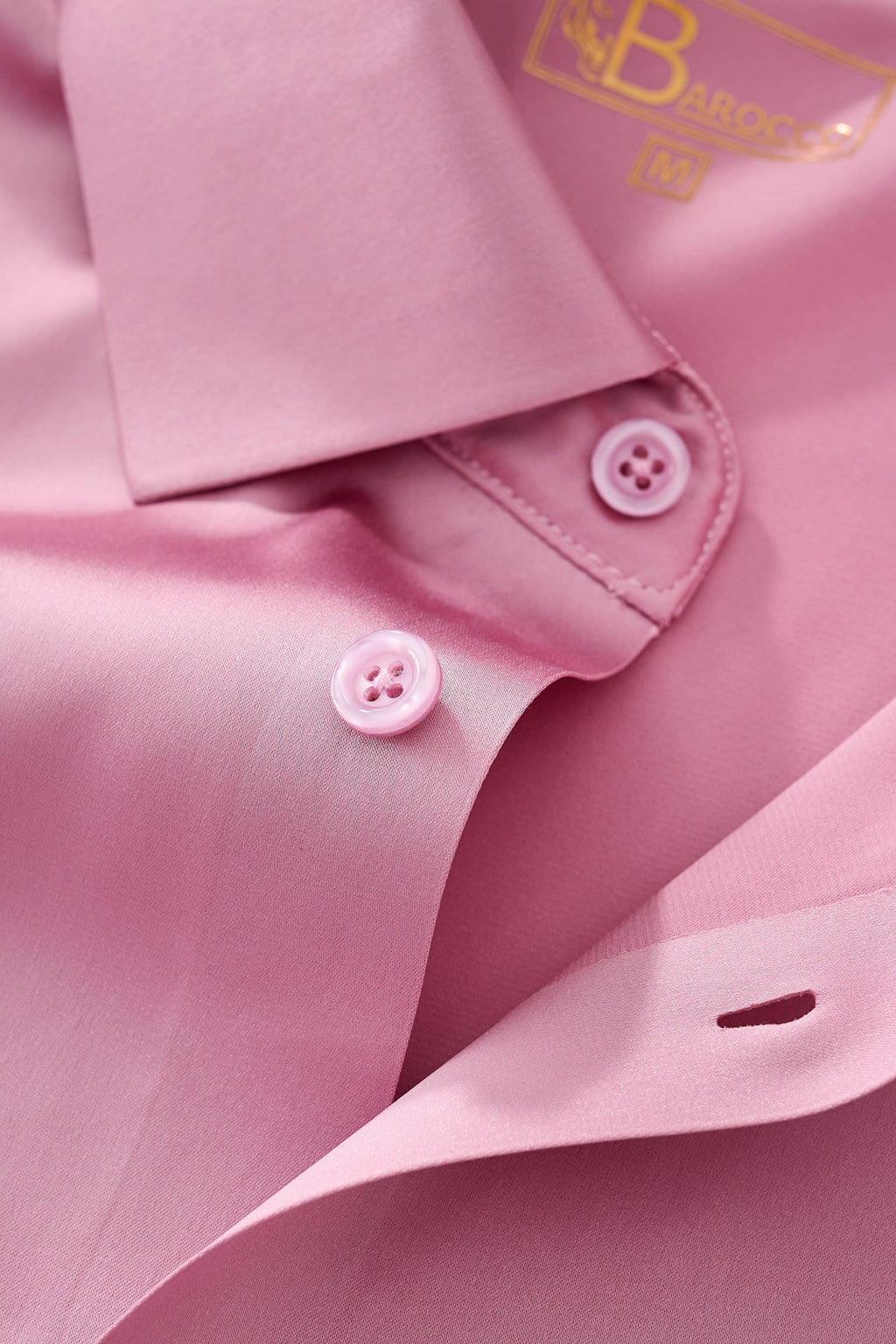 SIGNATURE SATIN STITCHLESS LS Shirt DUSTY PINK