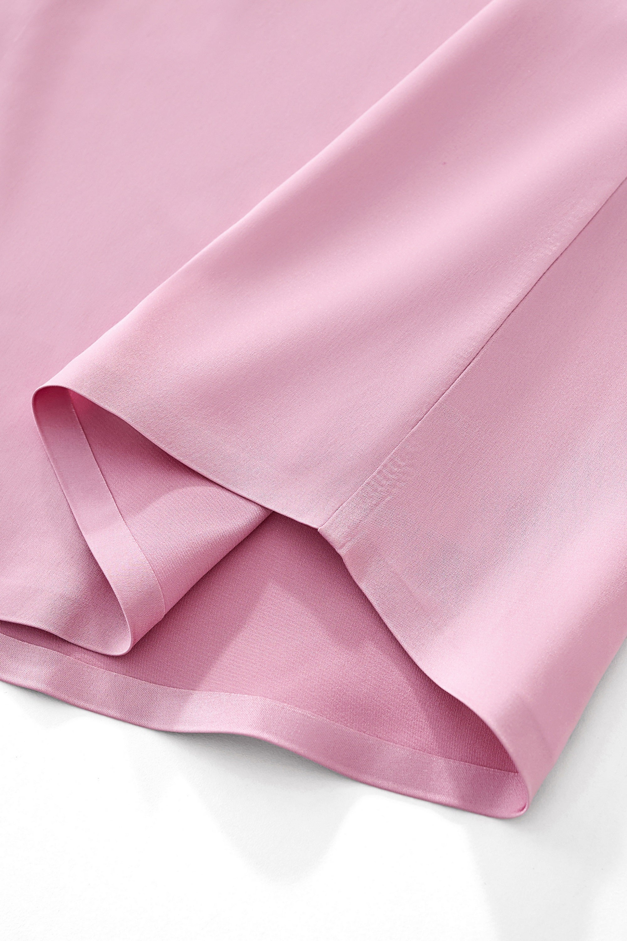 SIGNATURE SATIN STITCHLESS LS Shirt DUSTY PINK