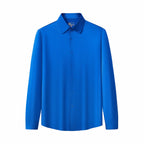 SIGNATURE SATIN STITCHLESS LS Shirt FRENCH BLUE