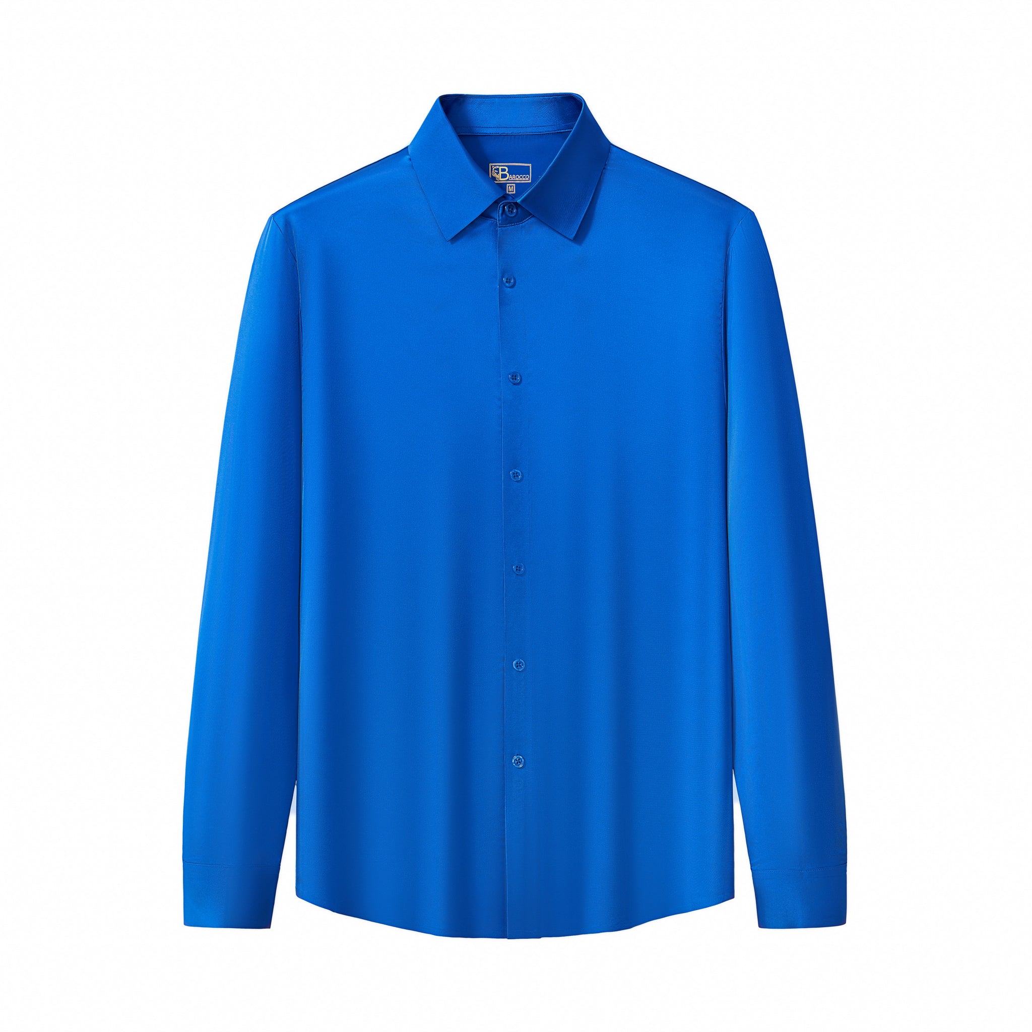 SIGNATURE SATIN STITCHLESS LS Shirt FRENCH BLUE