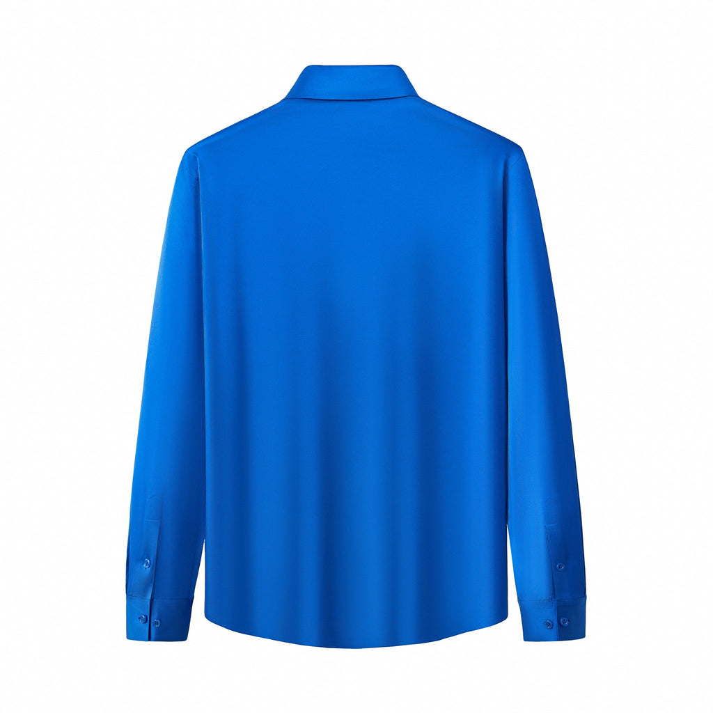 SIGNATURE SATIN STITCHLESS LS Shirt FRENCH BLUE