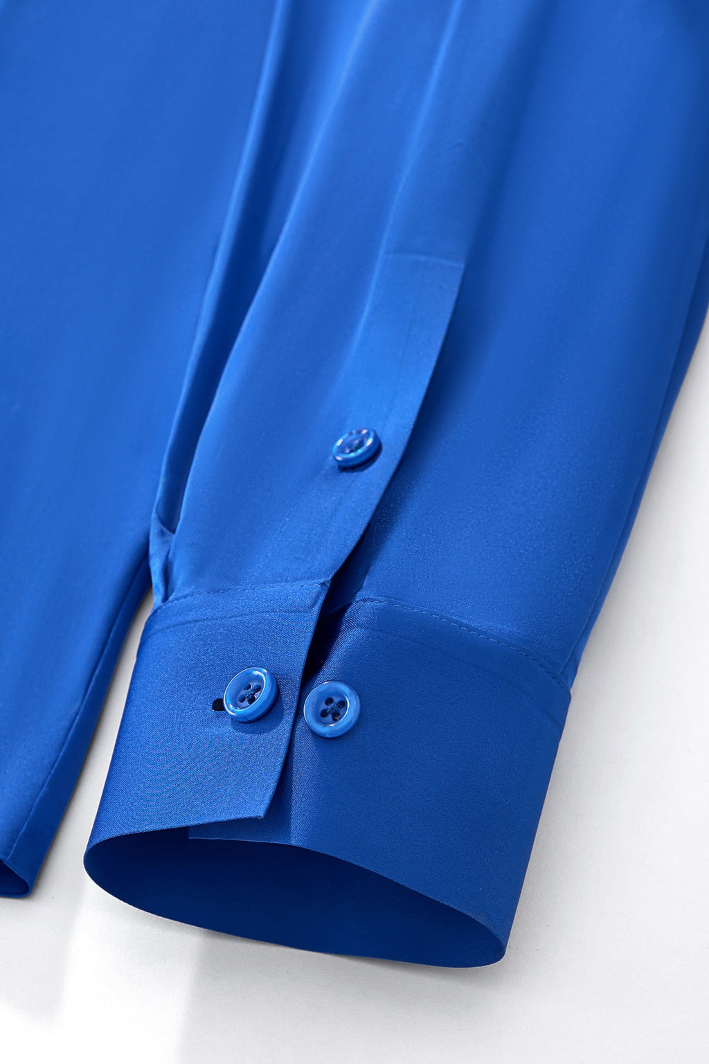 SIGNATURE SATIN STITCHLESS LS Shirt FRENCH BLUE