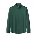 SIGNATURE SATIN STITCHLESS LS Shirt FOREST GREEN