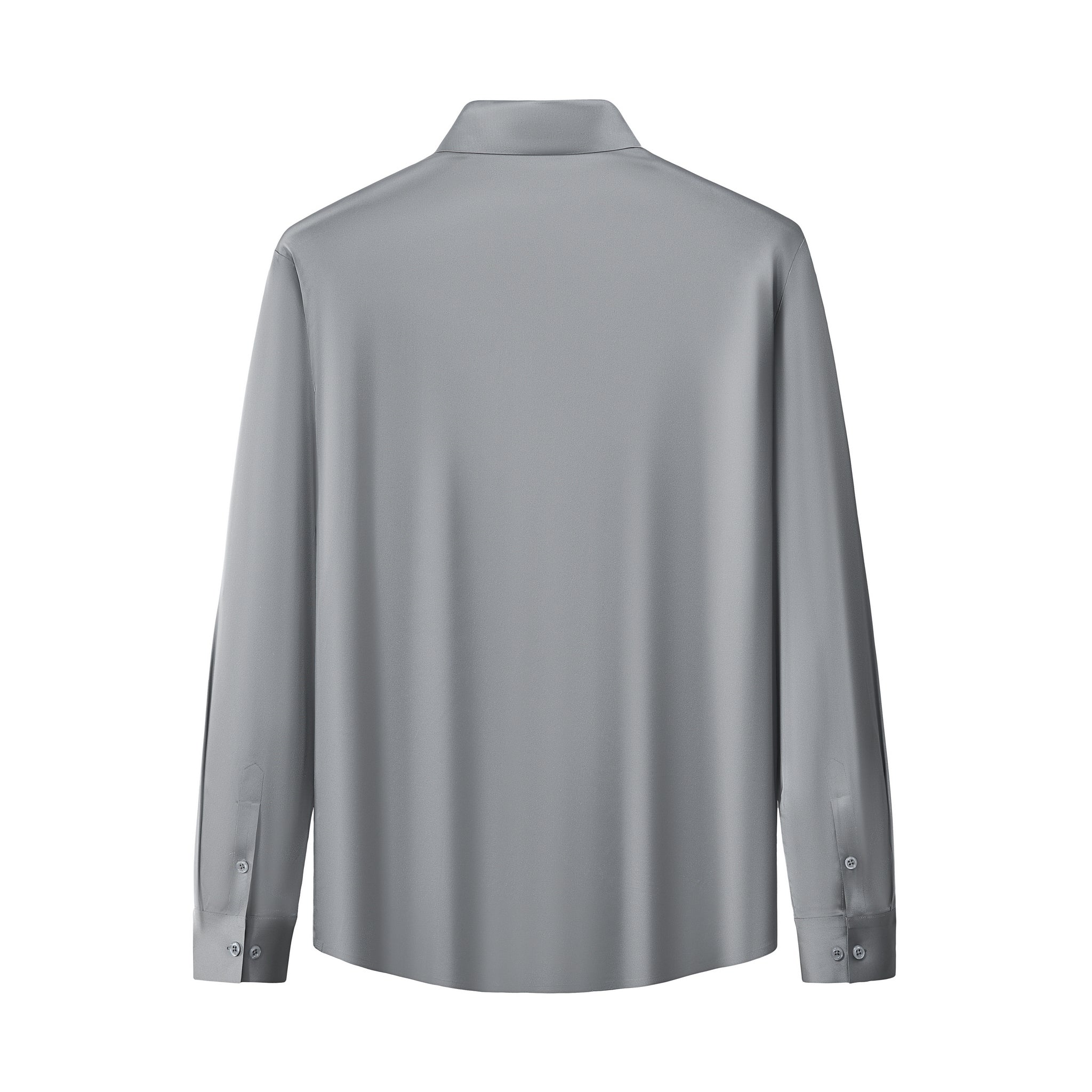 SIGNATURE SATIN STITCHLESS LS Shirt GREY