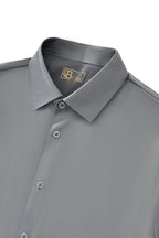 SIGNATURE SATIN STITCHLESS LS Shirt GREY
