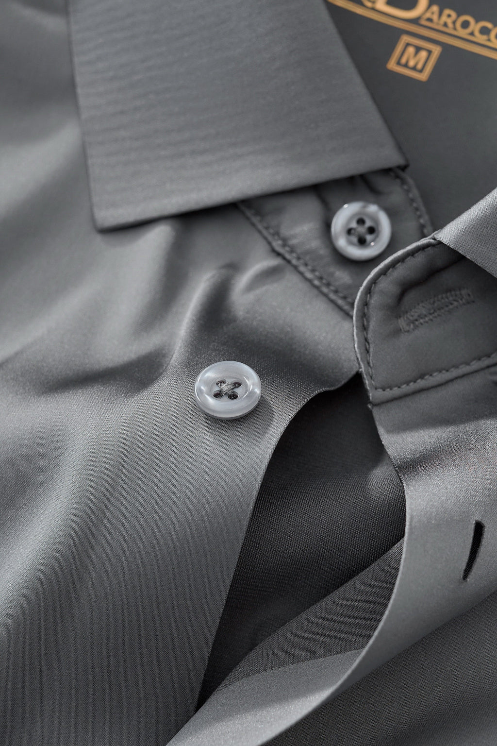 SIGNATURE SATIN STITCHLESS LS Shirt GREY