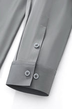 SIGNATURE SATIN STITCHLESS LS Shirt GREY