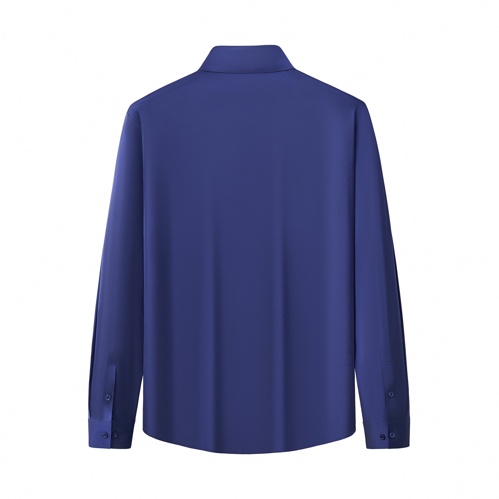 SIGNATURE SATIN STITCHLESS LS Shirt NAVY
