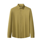 SIGNATURE SATIN STITCHLESS LS Shirt OLIVE