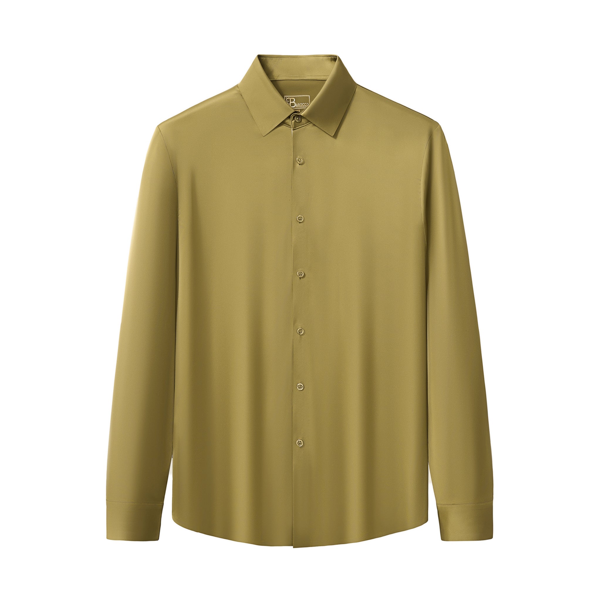 SIGNATURE SATIN STITCHLESS LS Shirt OLIVE