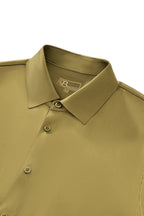 SIGNATURE SATIN STITCHLESS LS Shirt OLIVE
