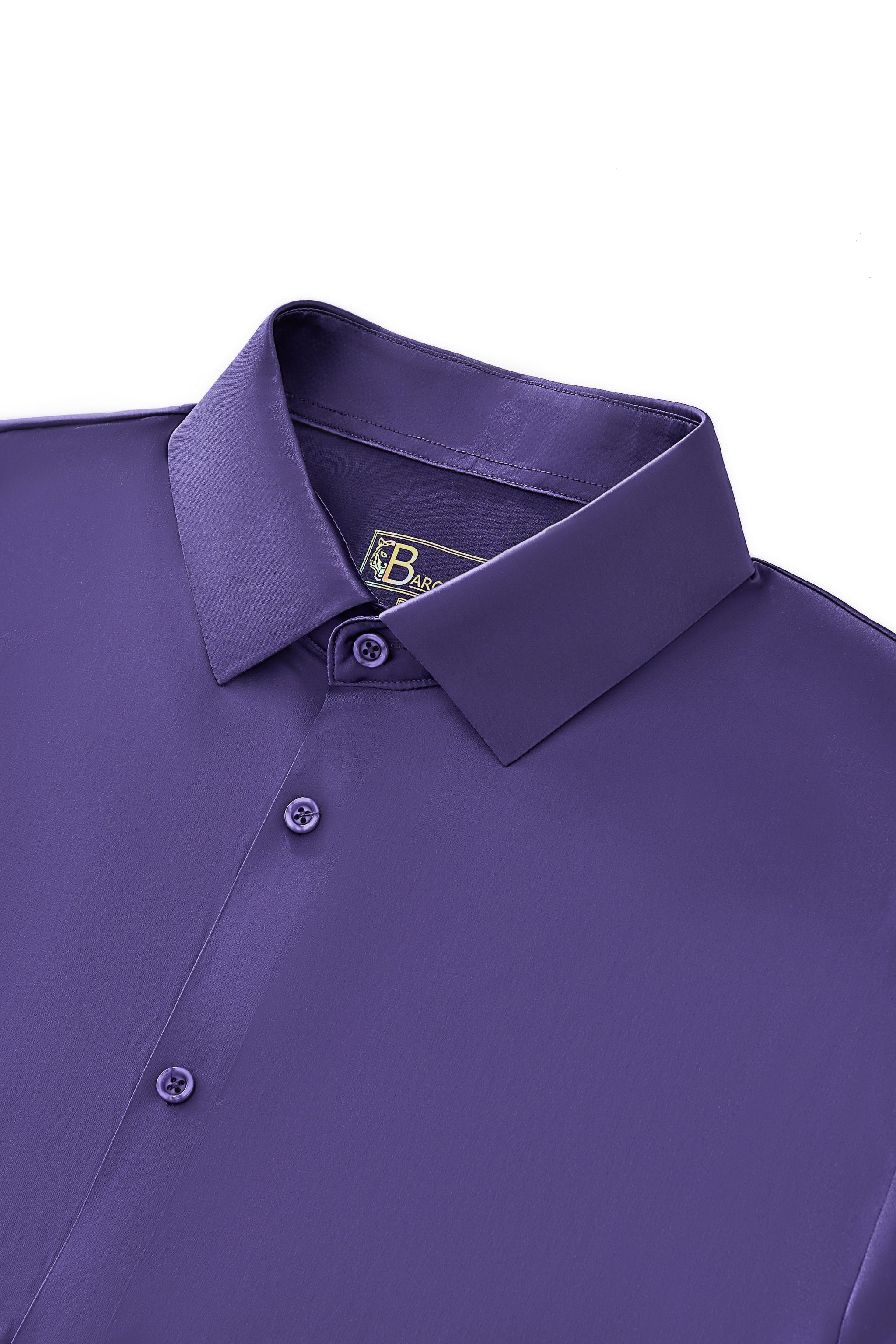SIGNATURE SATIN STITCHLESS LS Shirt PURPLE