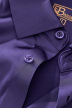 SIGNATURE SATIN STITCHLESS LS Shirt PURPLE