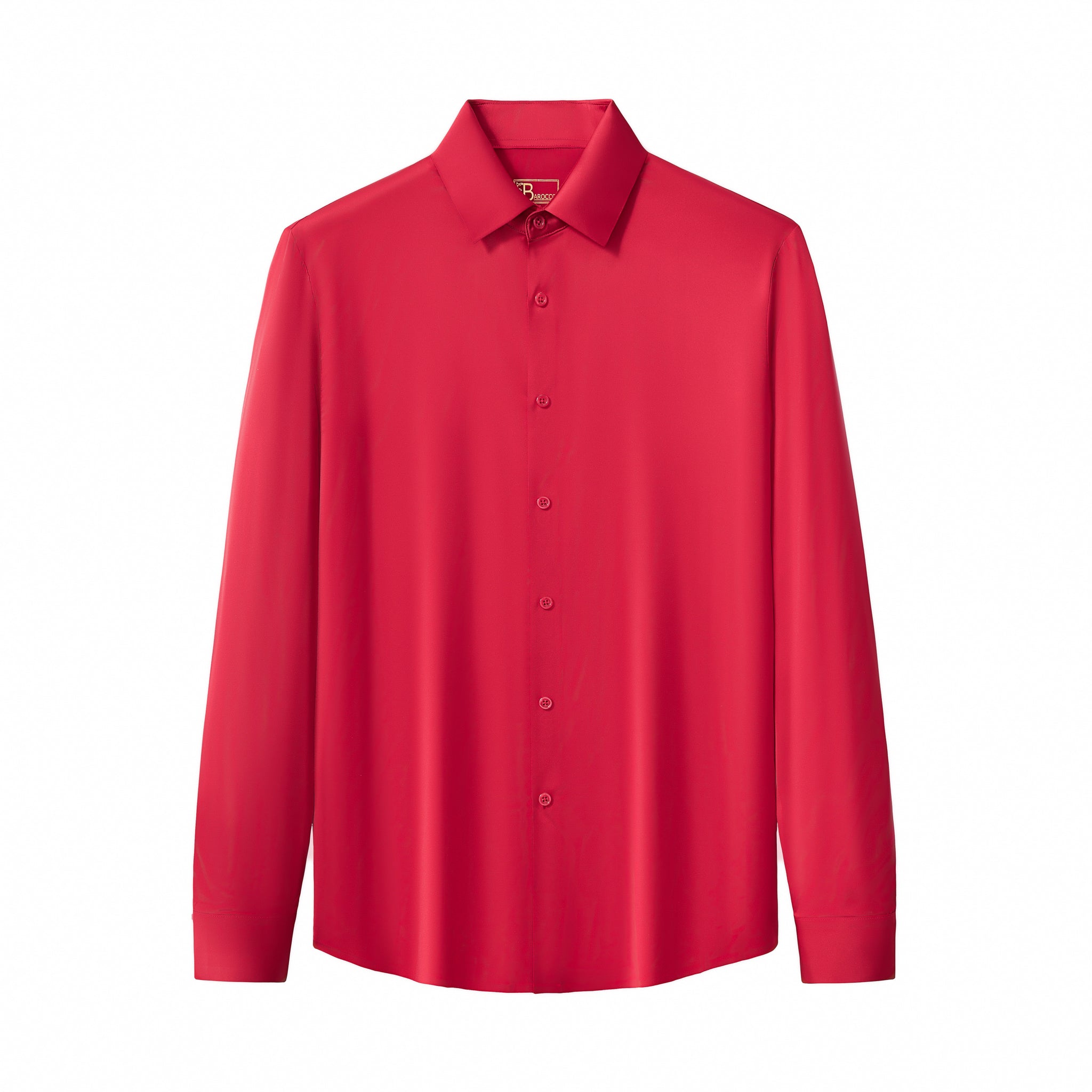 SIGNATURE SATIN STITCHLESS LS Shirt RED