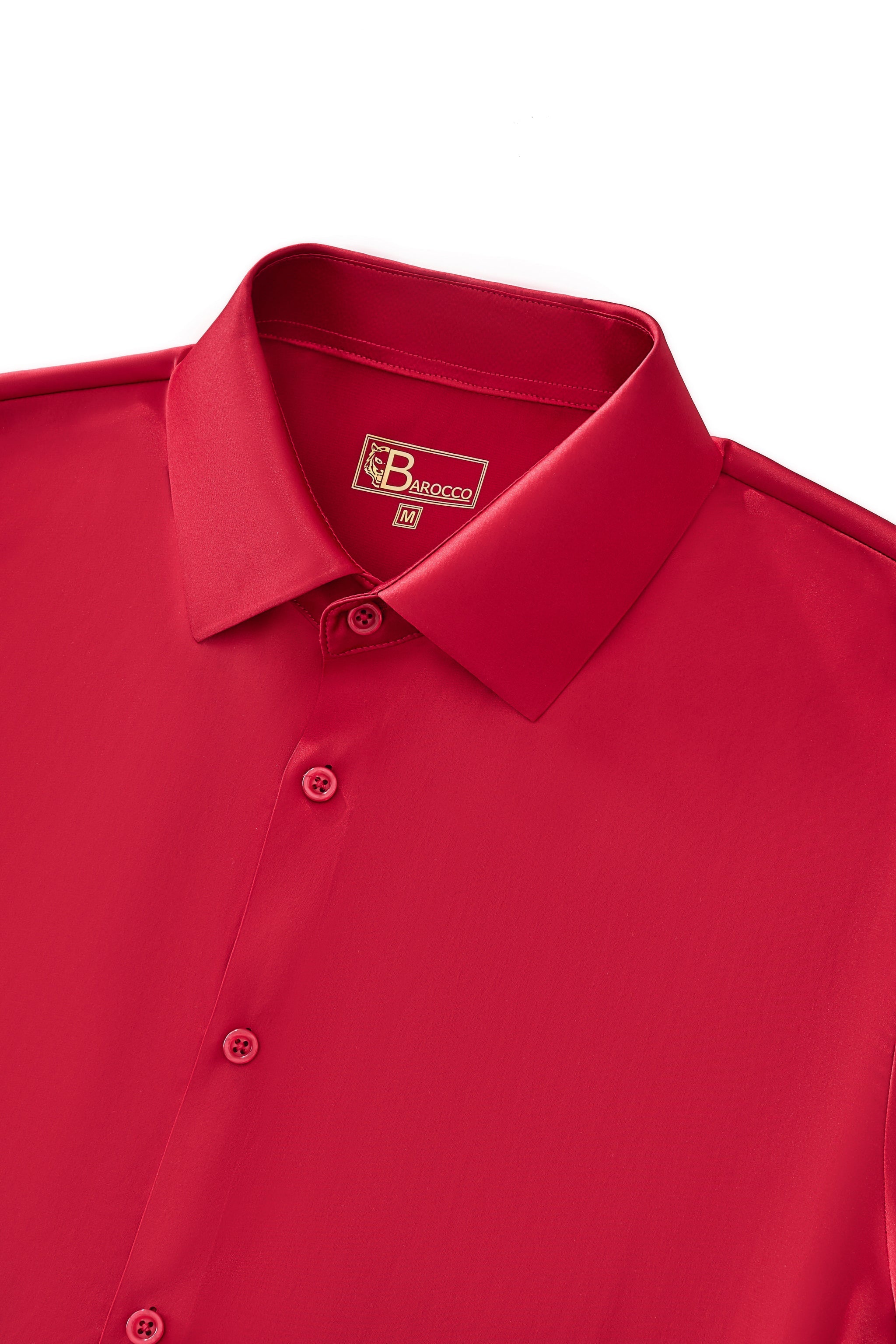 SIGNATURE SATIN STITCHLESS LS Shirt RED