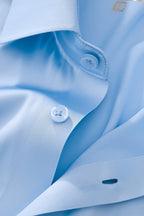 SIGNATURE SATIN STITCHLESS LS Shirt SKY BLUE