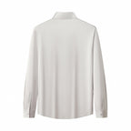 SIGNATURE SATIN STITCHLESS LS Shirt SILVER