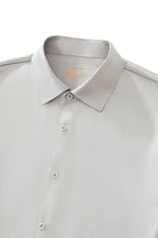 SIGNATURE SATIN STITCHLESS LS Shirt SILVER