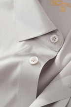 SIGNATURE SATIN STITCHLESS LS Shirt SILVER