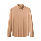 SIGNATURE SATIN STITCHLESS LS Shirt TAUPE