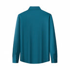SIGNATURE SATIN STITCHLESS LS Shirt TEAL