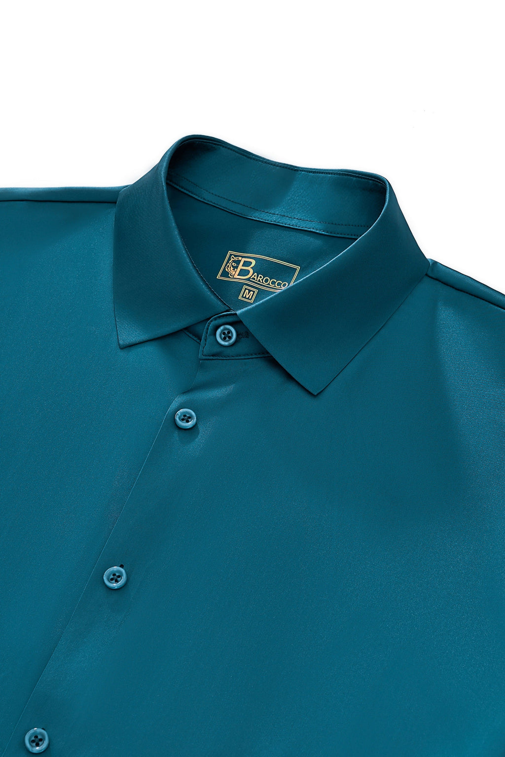SIGNATURE SATIN STITCHLESS LS Shirt TEAL
