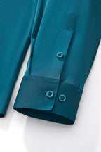 SIGNATURE SATIN STITCHLESS LS Shirt TEAL