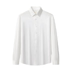 SIGNATURE SATIN STITCHLESS LS Shirt WHITE