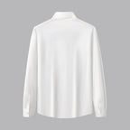SIGNATURE SATIN STITCHLESS LS Shirt WHITE