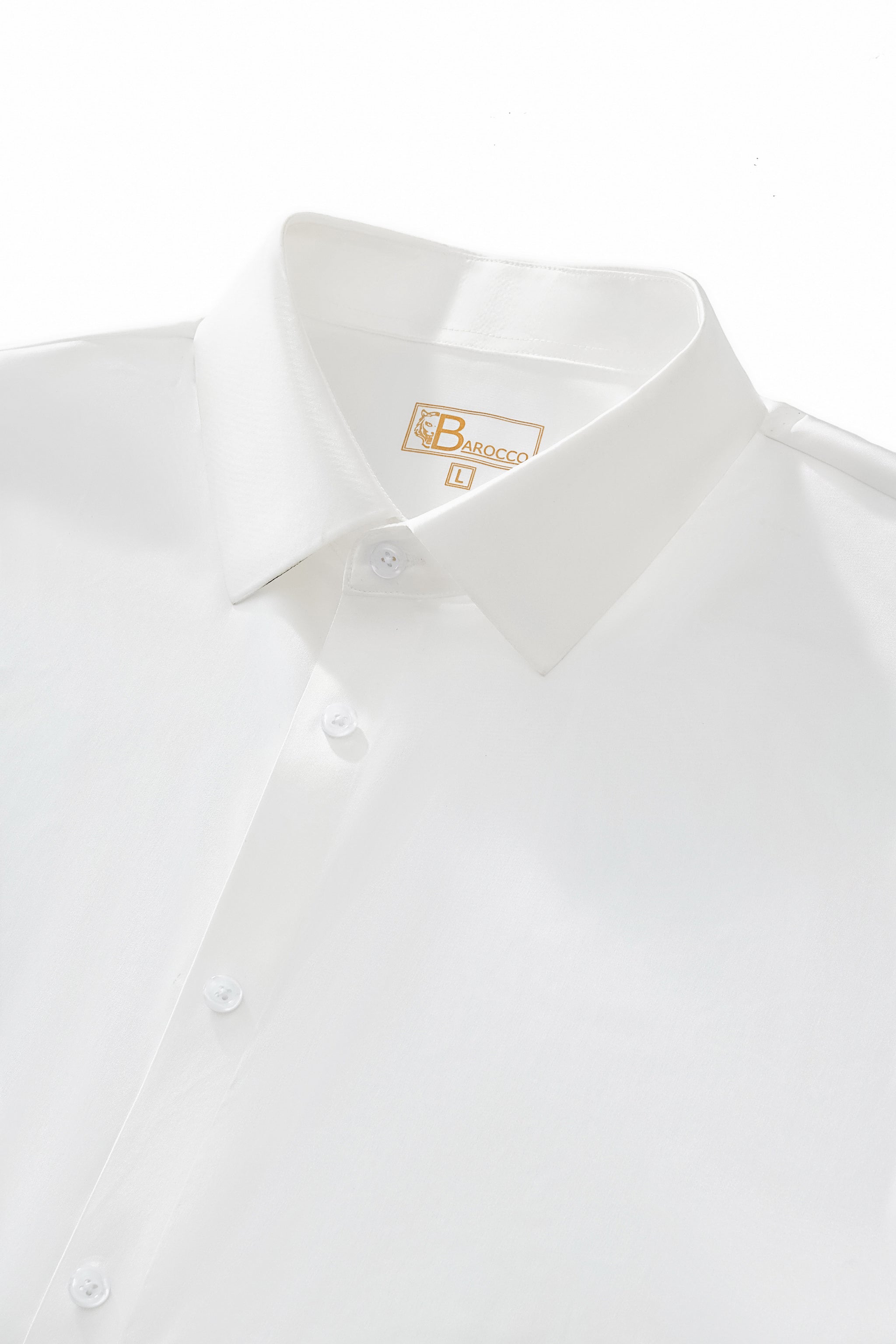 SIGNATURE SATIN STITCHLESS LS Shirt WHITE