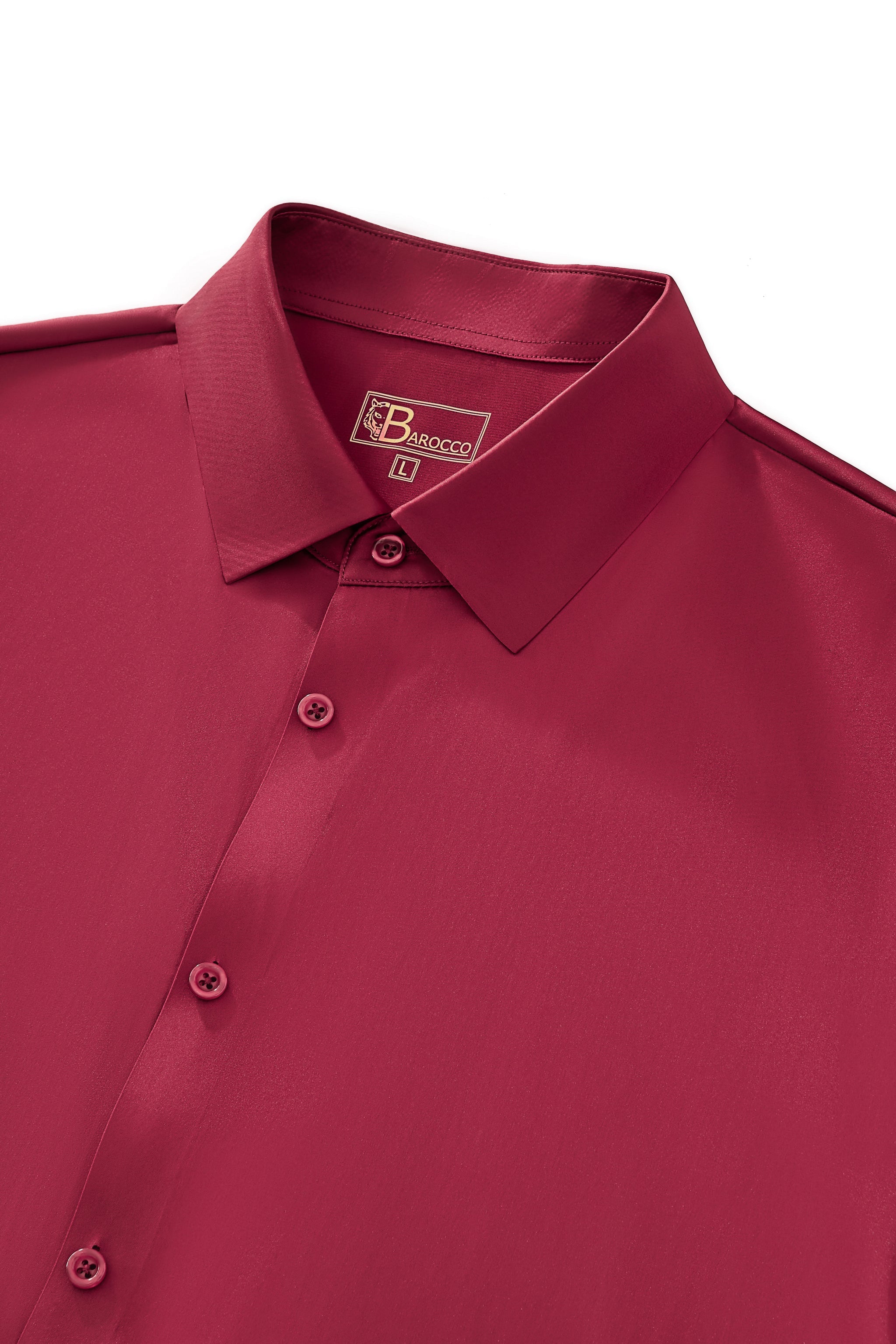 SIGNATURE SATIN STITCHLESS LS Shirt WINE