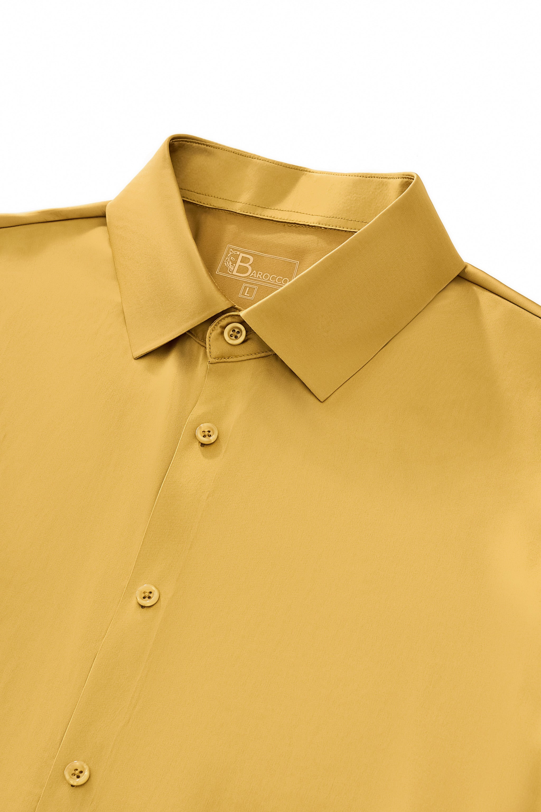 SIGNATURE SATIN STITCHLESS LS Shirt YELLOW