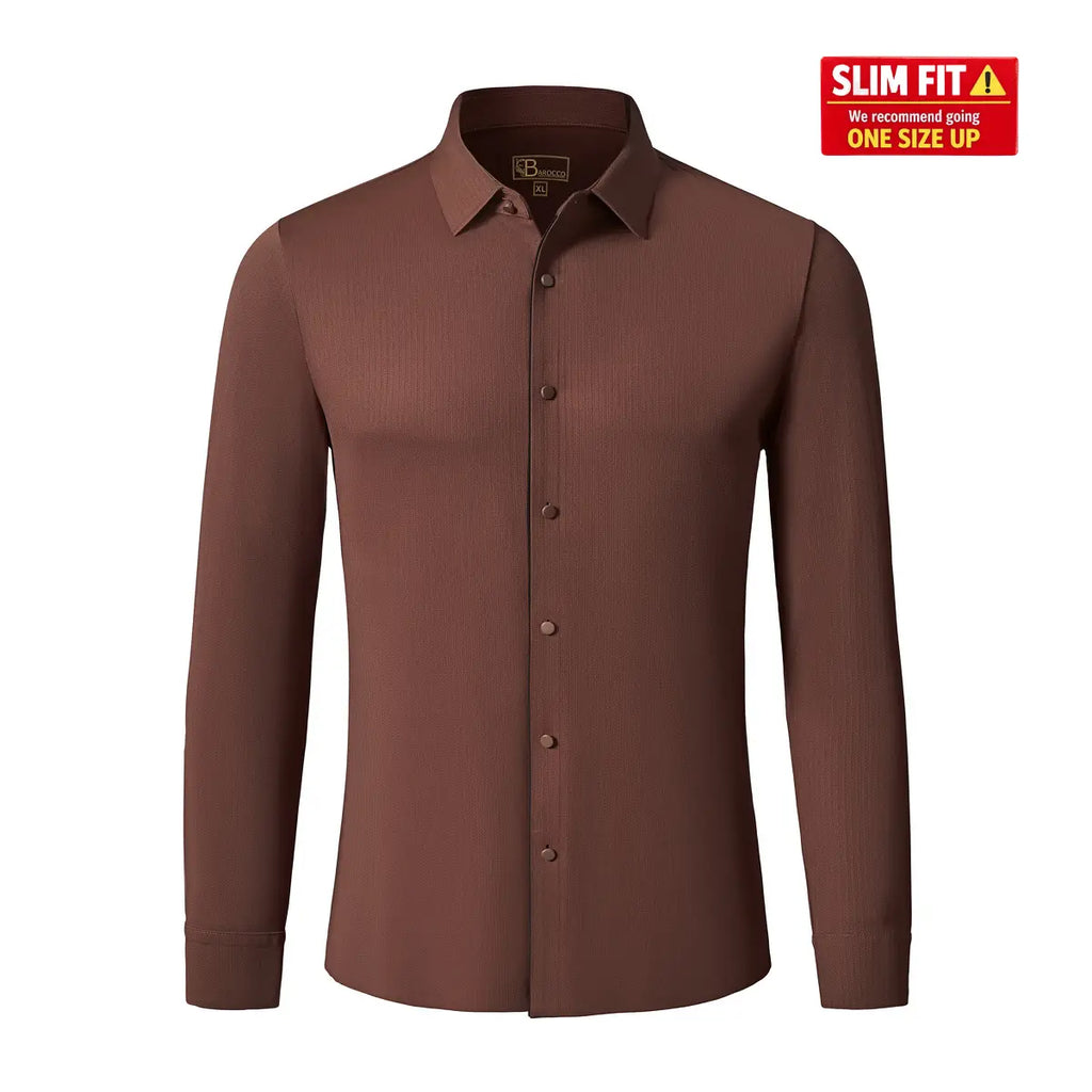Precision Stitchless LS Shirt COFFEE
