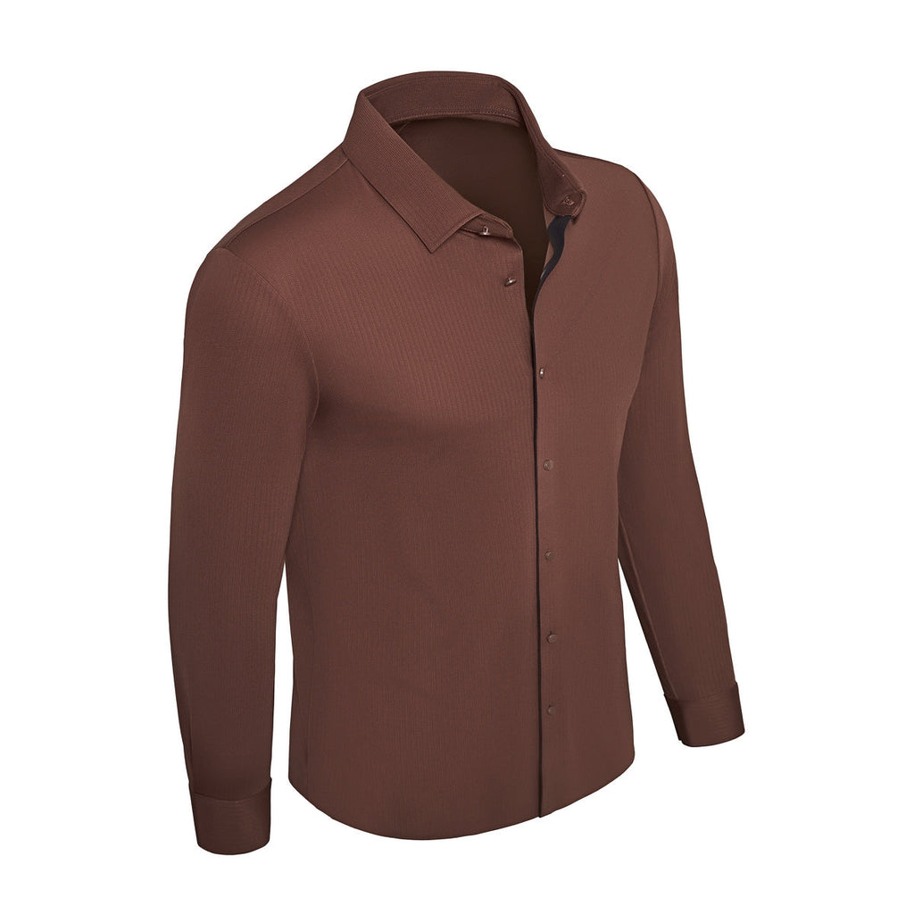 Precision Stitchless LS Shirt COFFEE