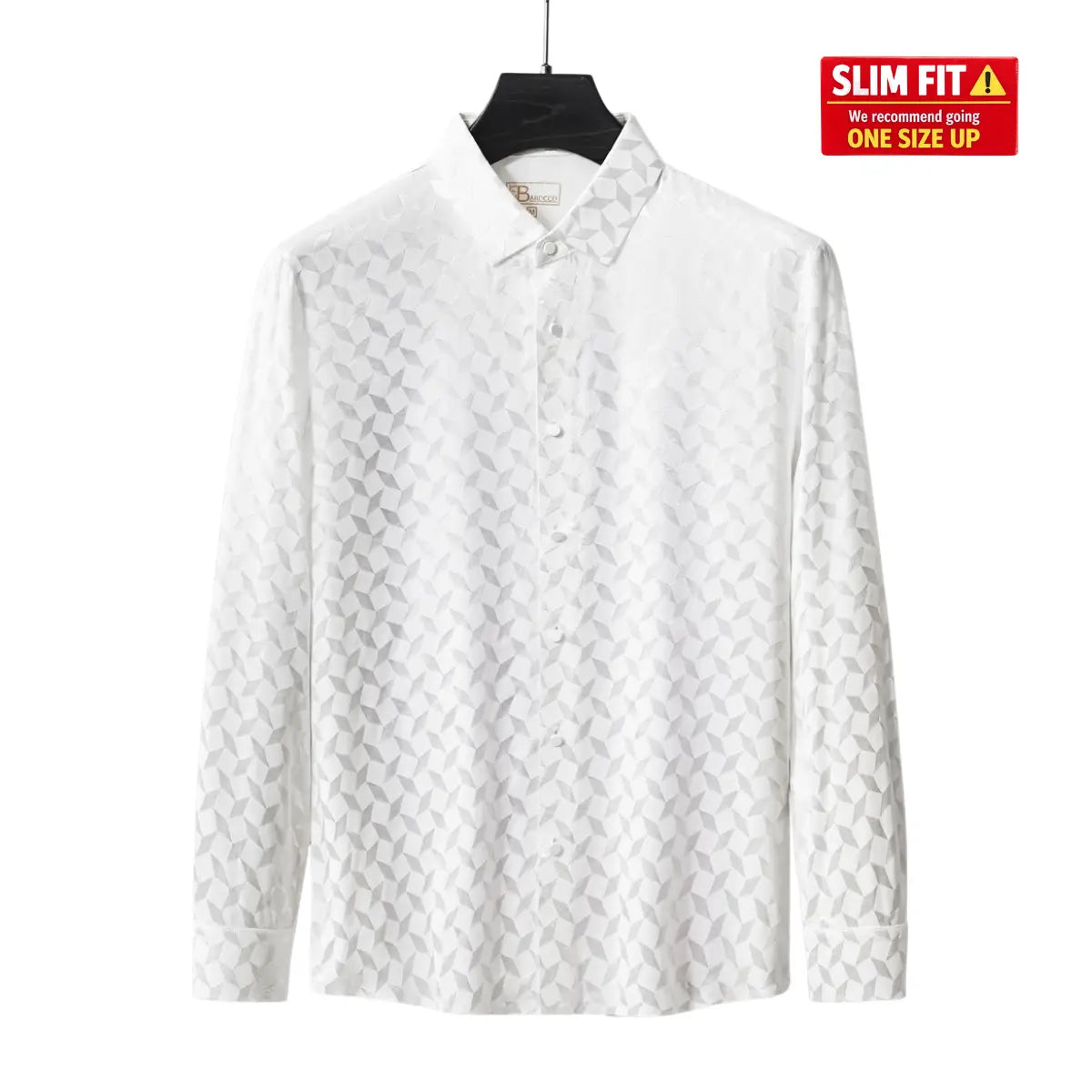 Optic Tessellation Stitchless LS Shirt IVORY