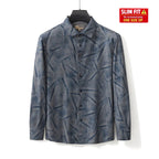 Inkstroke Geo Stitchless Shirt NAVY