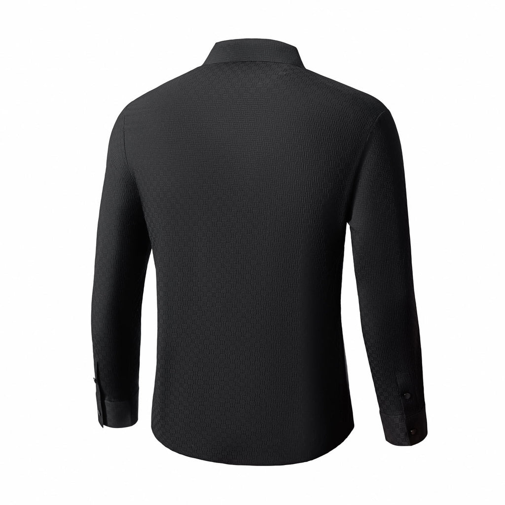 Tactile Weave Stitchless LS Shirt BLACK